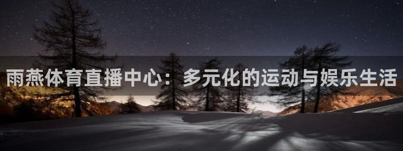 雨燕体育直播中心：多元化的运动与娱乐生活
